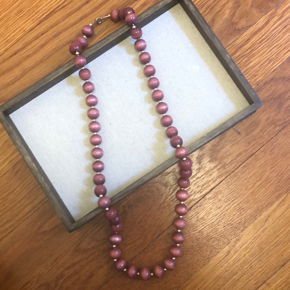 💥3 for $10💥 Vintage costume necklace - wood bead